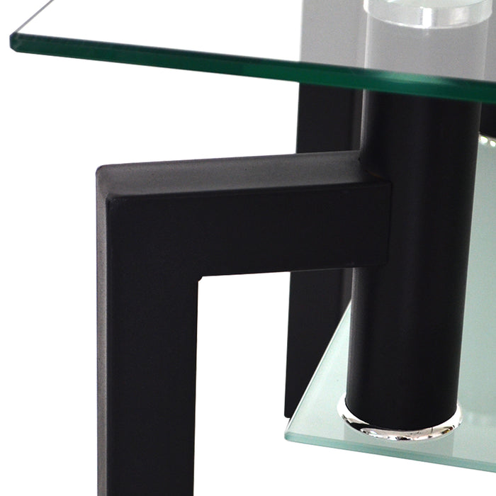 Rectangle Black Glass Coffee Table