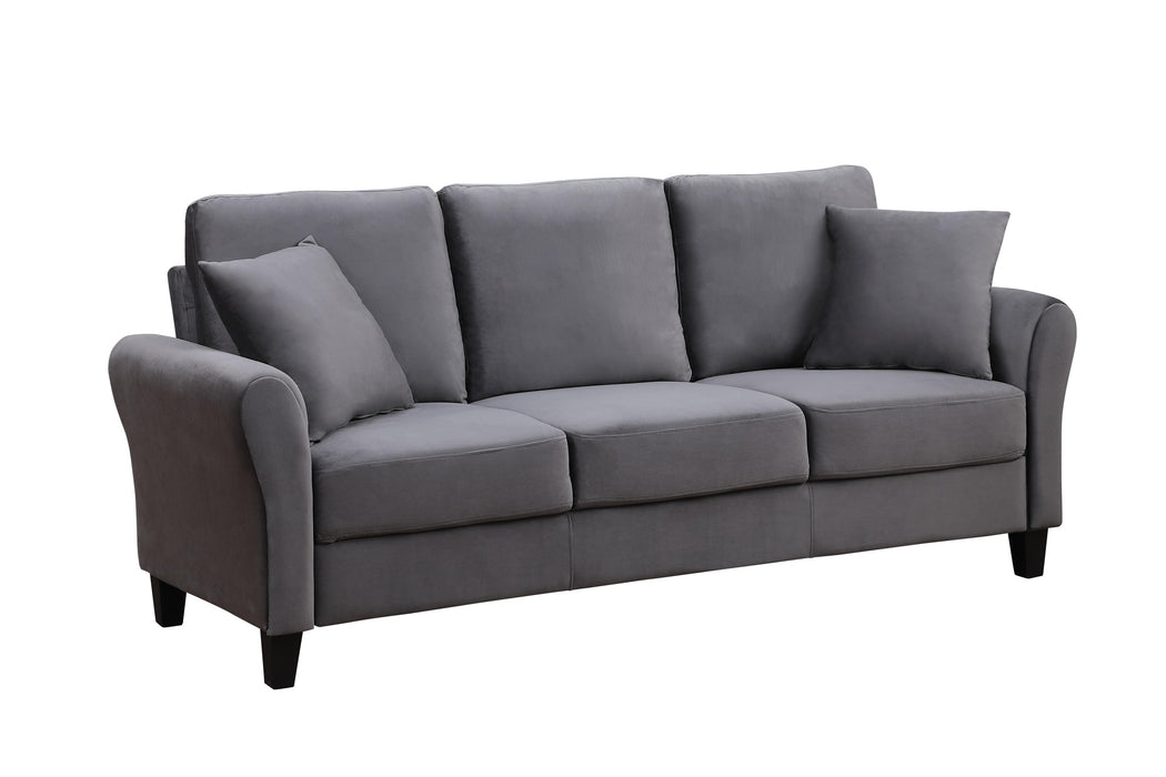 Modern Velvet Couch with 2 Pillow