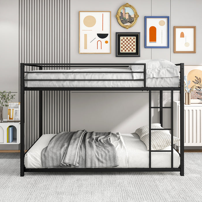 Metal Bunk Bed Full Over Full - Black