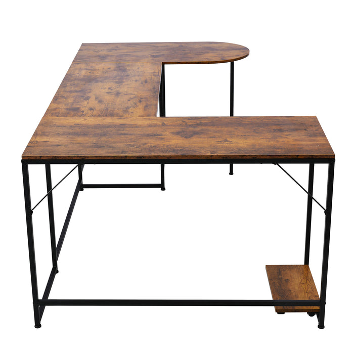 U-shaped Computer Desk  (Brown)