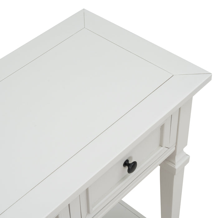 Classic Retro Style Console Table - Antique White