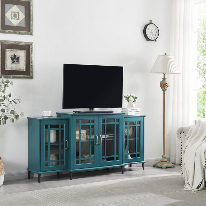 62” TV Stand - Teal Blue