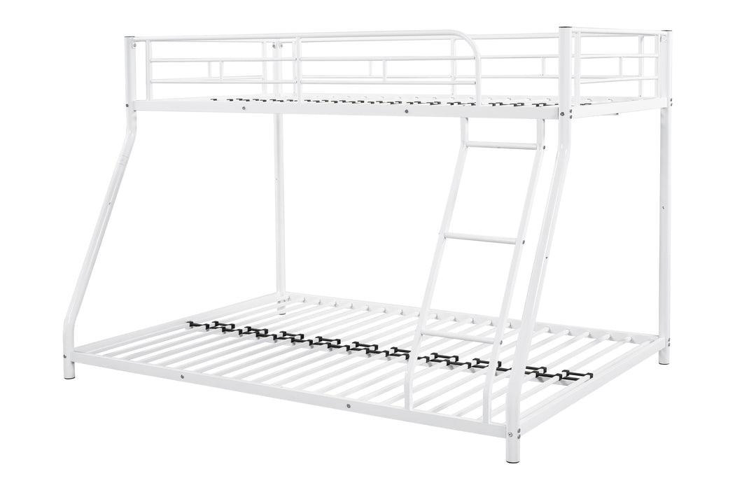 Twin over Full Metal Bunk Bed - White