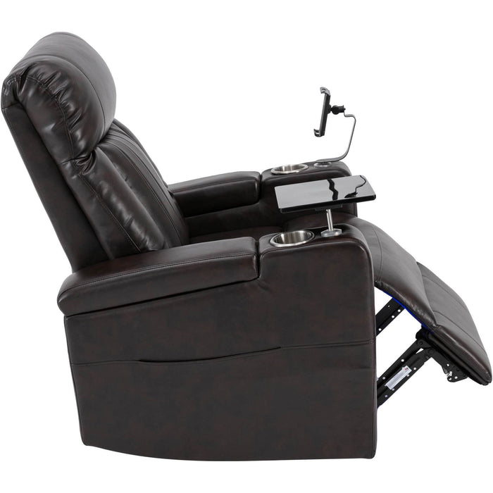 Power Motion Recliner with USB Charging Port and Hidden Arm Storage