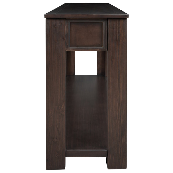 Console Table/Sofa Table with Storage Drawers - Espresso