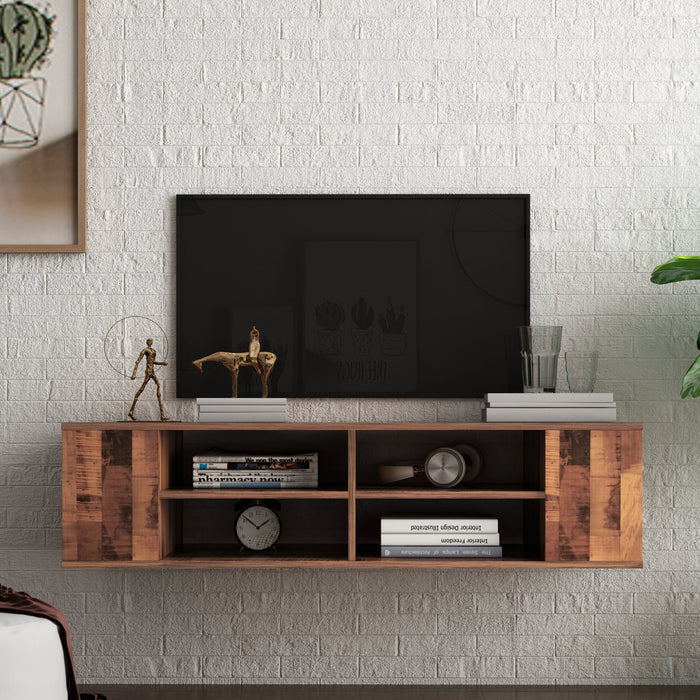 Floating TV Stand - Brown