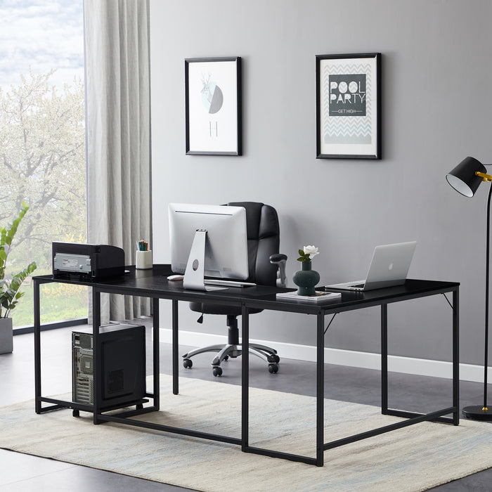 U-shaped Computer Desk - Black