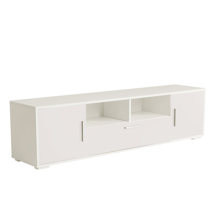 WHITE morden TV Stand, w/LED Lights