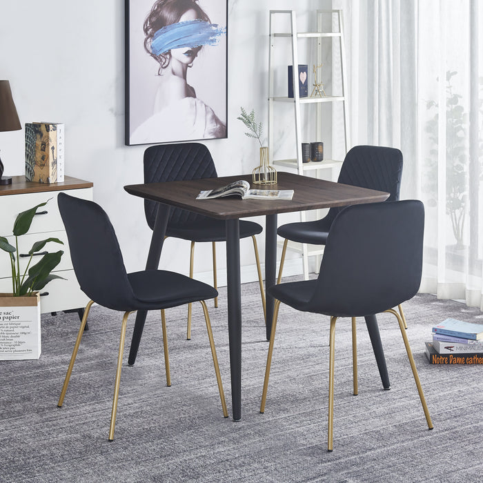 Dining chair  set of 4 PCS（BLACK）