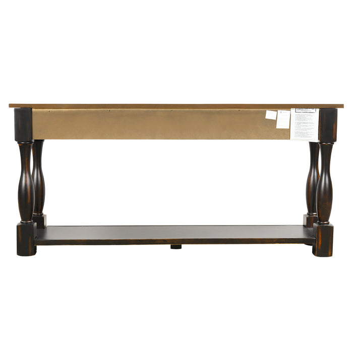 Console Table - Distressed Black