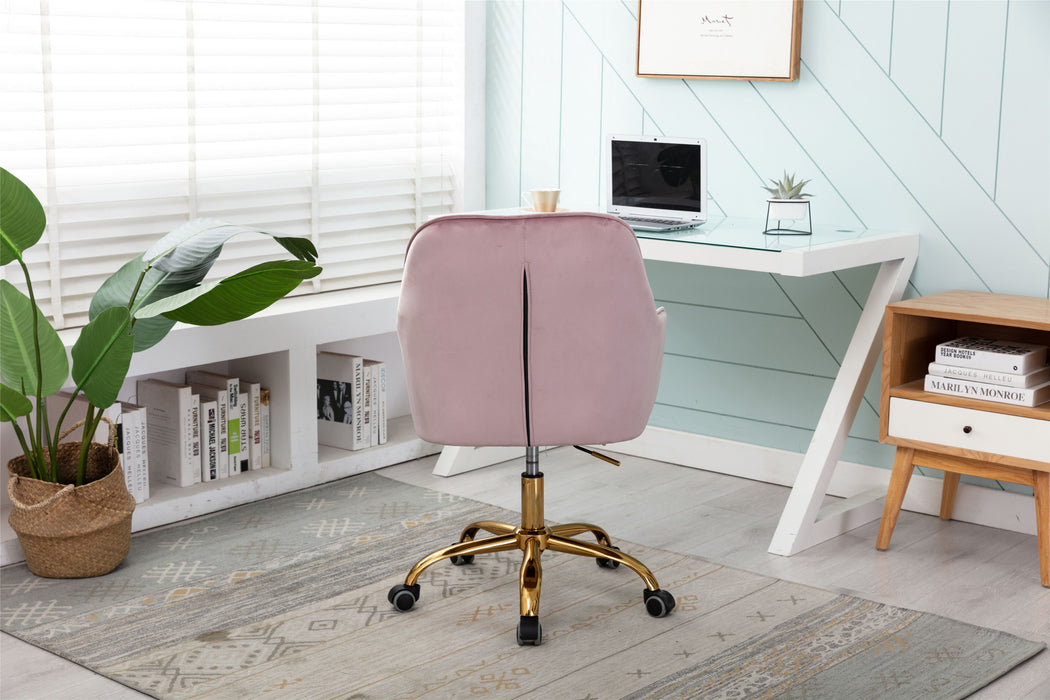  Modern Leisure Office Chair - Light Pink