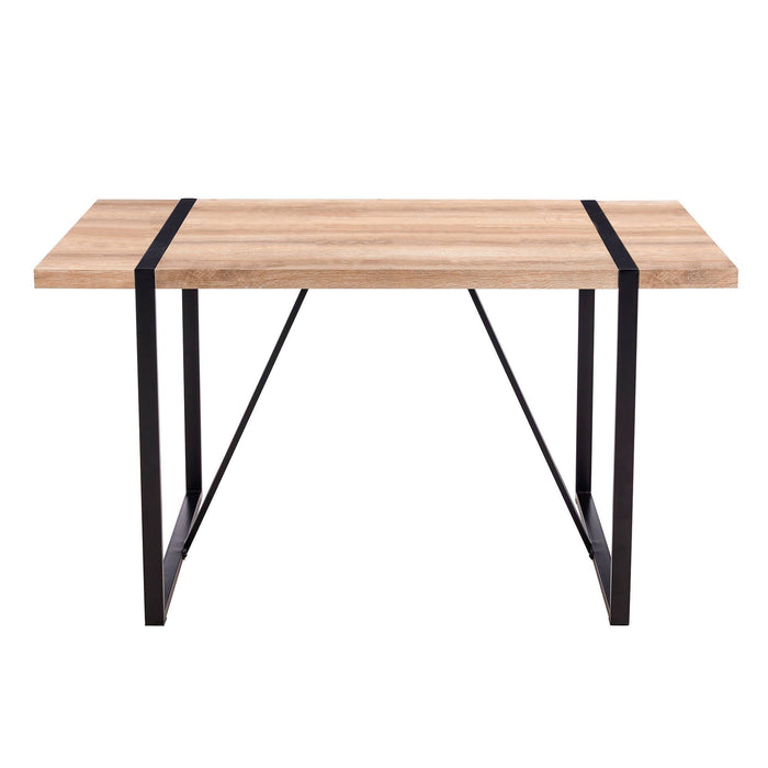 Rustic Industrial Rectangular Wood Dining Table