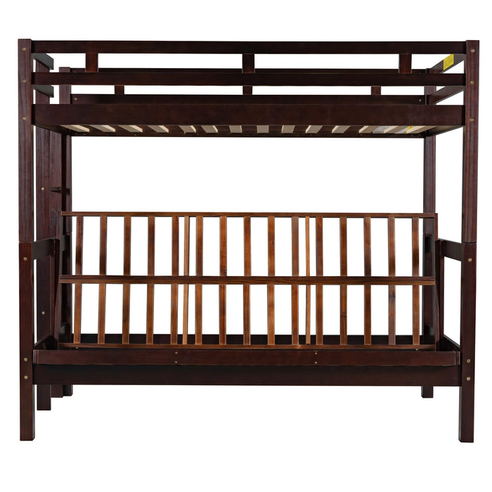 Twin over Full Bunk Bed - Espresso