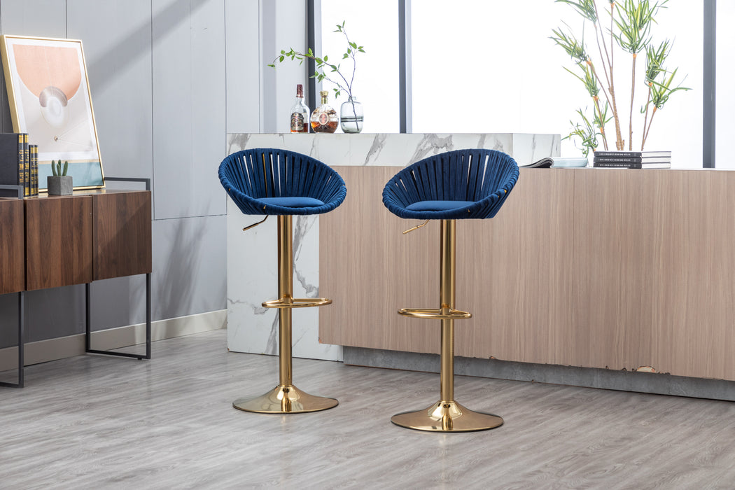 Velvet Bar Stools (Set of 2)