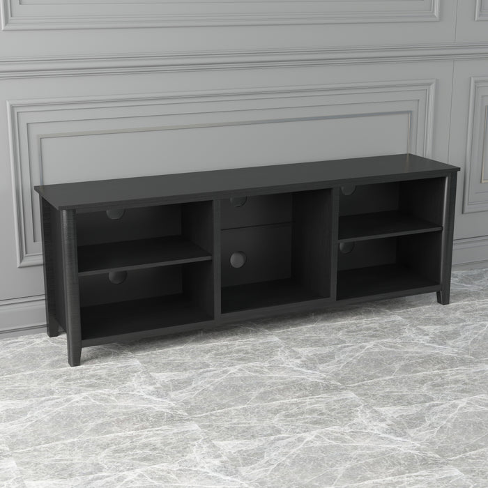 TV Stand Storage Media Console Entertainment Center - Tradition Black