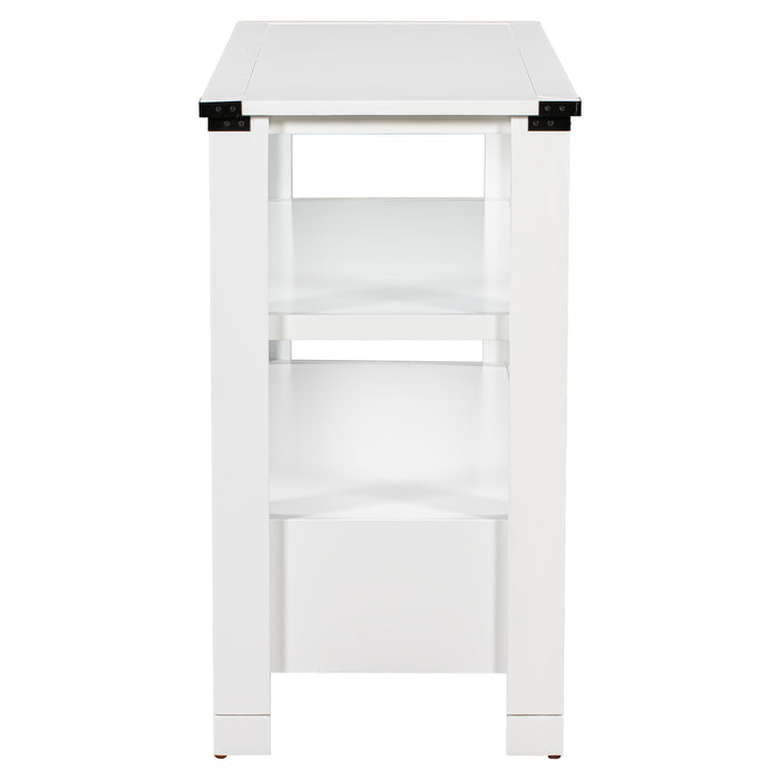 Modern Console Table for Living Room - White