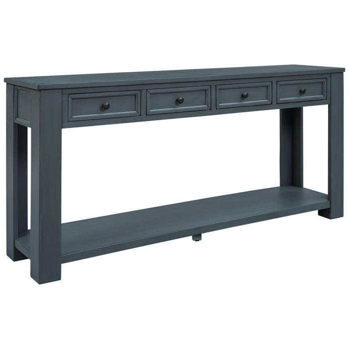 Console Table/Sofa Table with Storage Drawers - Navy