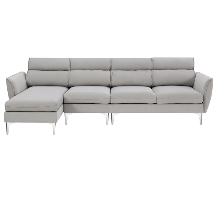 Convertible L Shape Sectional Sofa - Gray