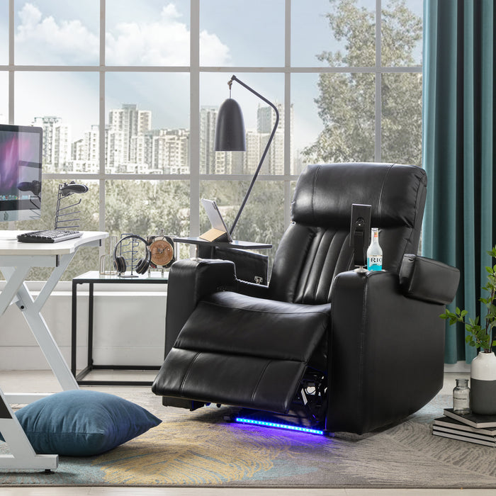 Orisfur. Power Motion Recliner with USB Charging Port and Hidden Arm Storage