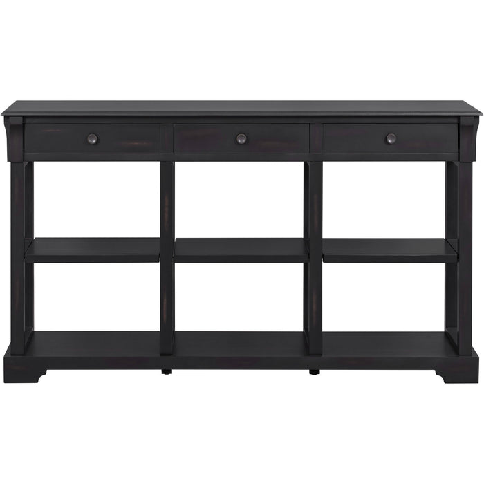 Retro Console Table/Sideboard with Ample Storage - Espresso