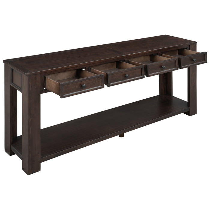 Console Table/Sofa Table with Storage Drawers - Espresso