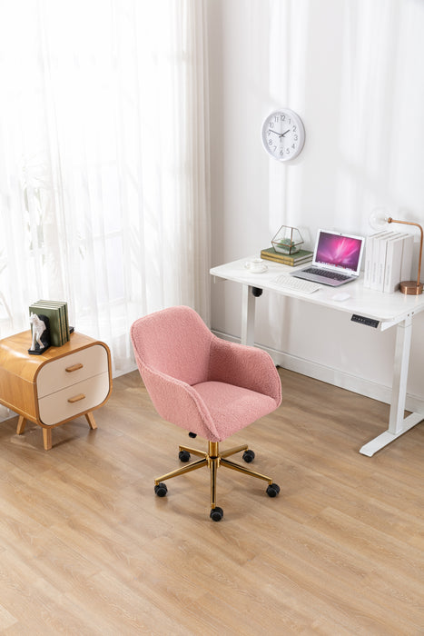 Modern Teddy Fabric Home Office Chair - Pink