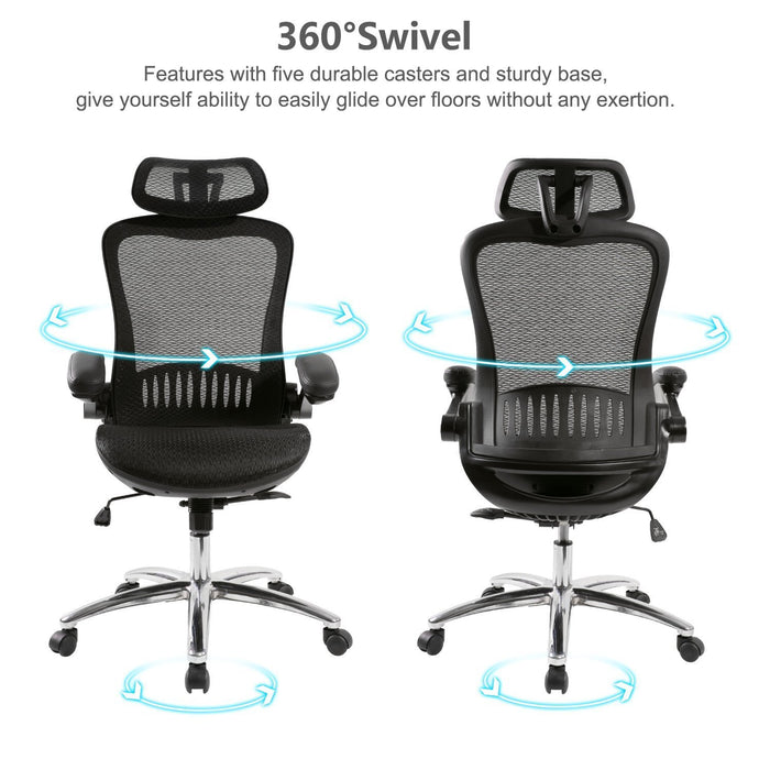 Office Chair - Ergonomic Mesh Chair  (Black)