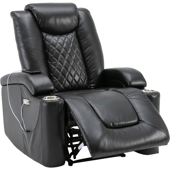 Power Motion Recliner with USB Charge Port and Cup Holder