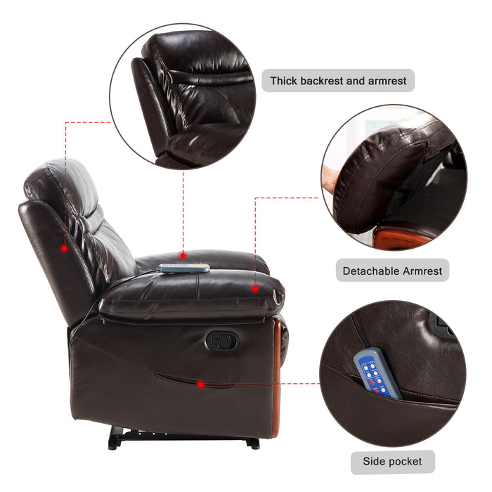 PU ReclinerChair with Heating and Massage