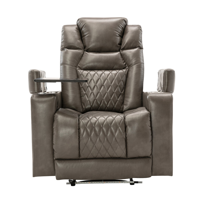 Power Motion Recliner with USB Charging Port and Hidden Arm Storage