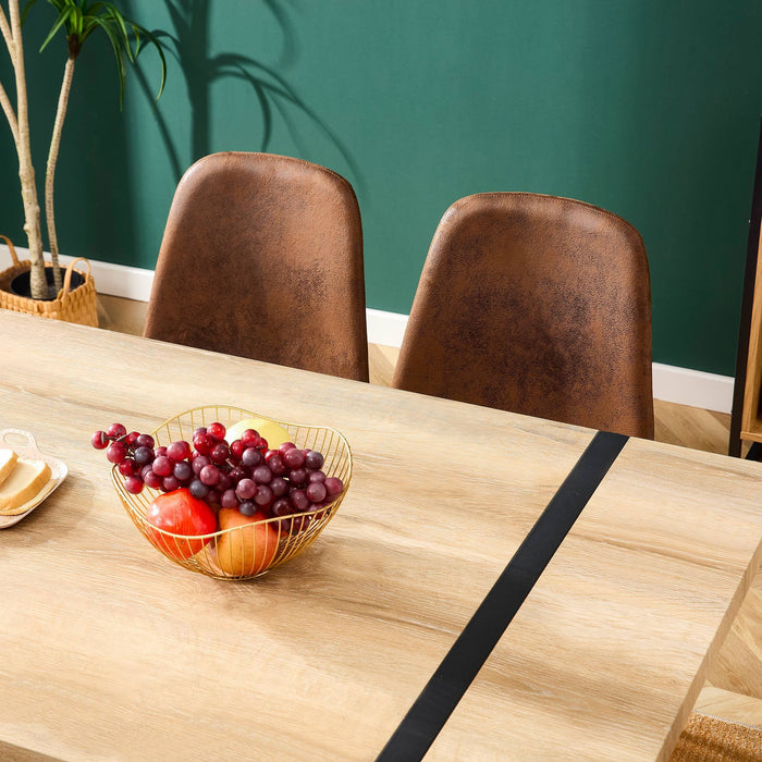 Rustic Industrial Rectangular Wood Dining Table