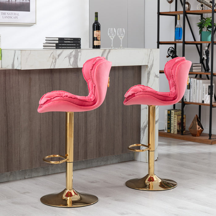 Bar Stools, Set of 2 - pink