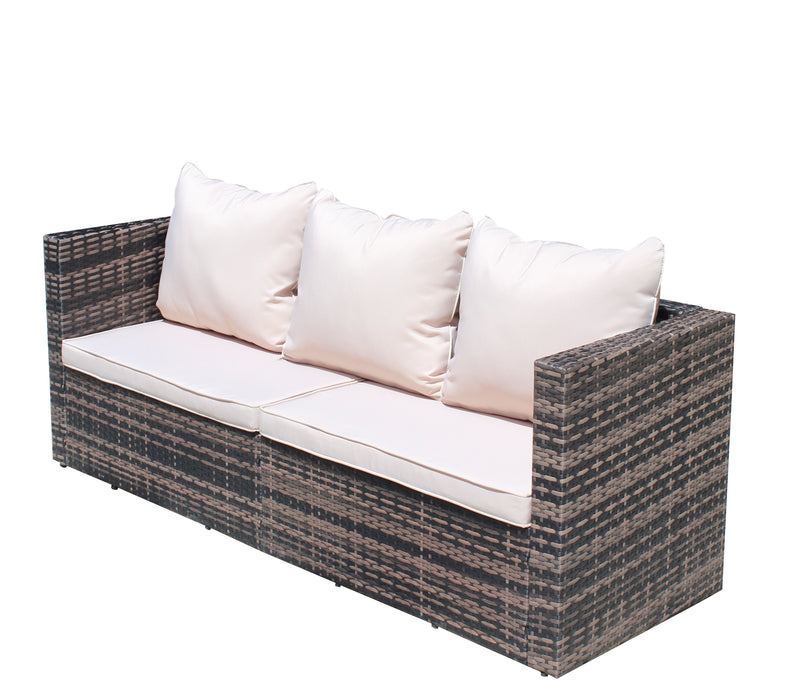 Rattan Patio Furniture Set (4 Pieces, Brown)