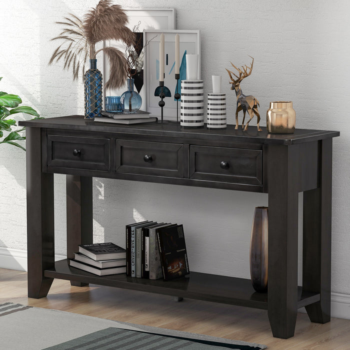 Modern Console Table for Living Room - Black