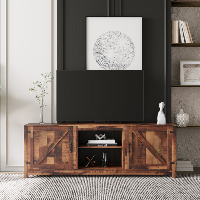 Farmhouse TV Stand with Storage