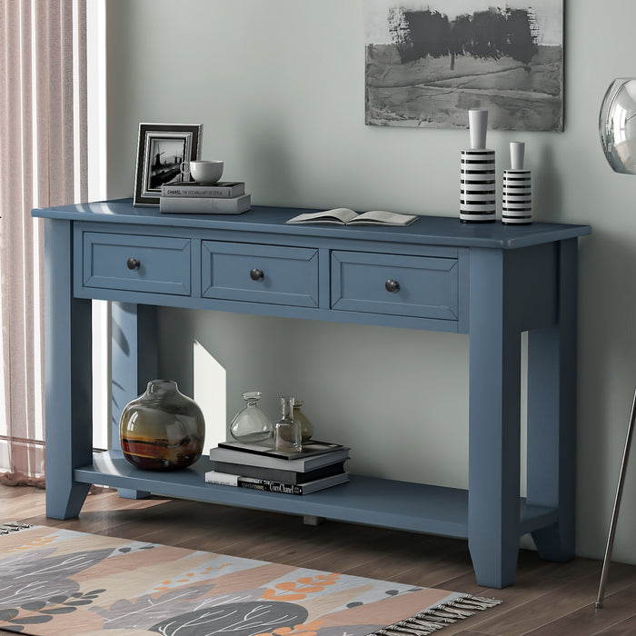 Modern Console Table for Living Room - Blue