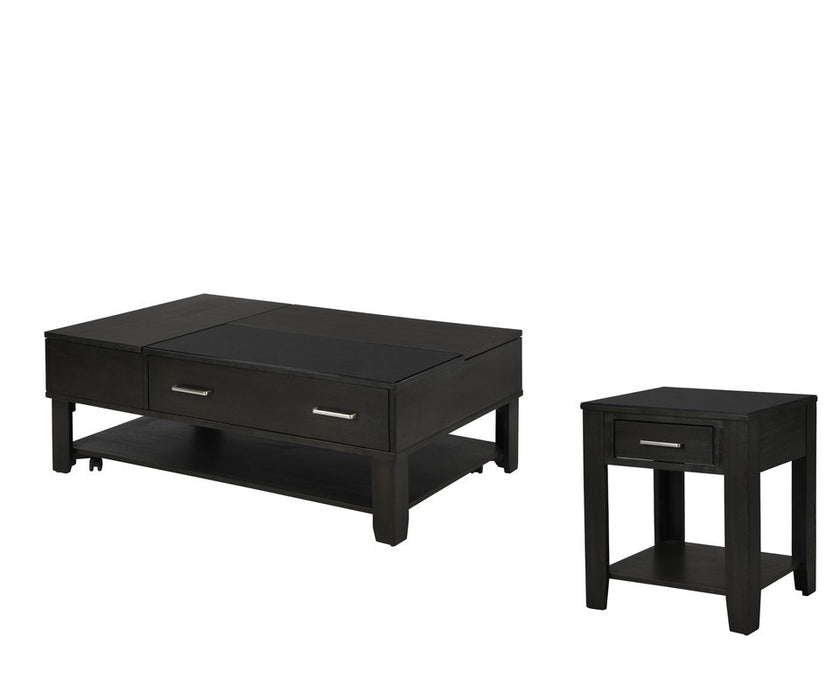 Stylish coffee table and end table  with Liftable Tabletop - Grey