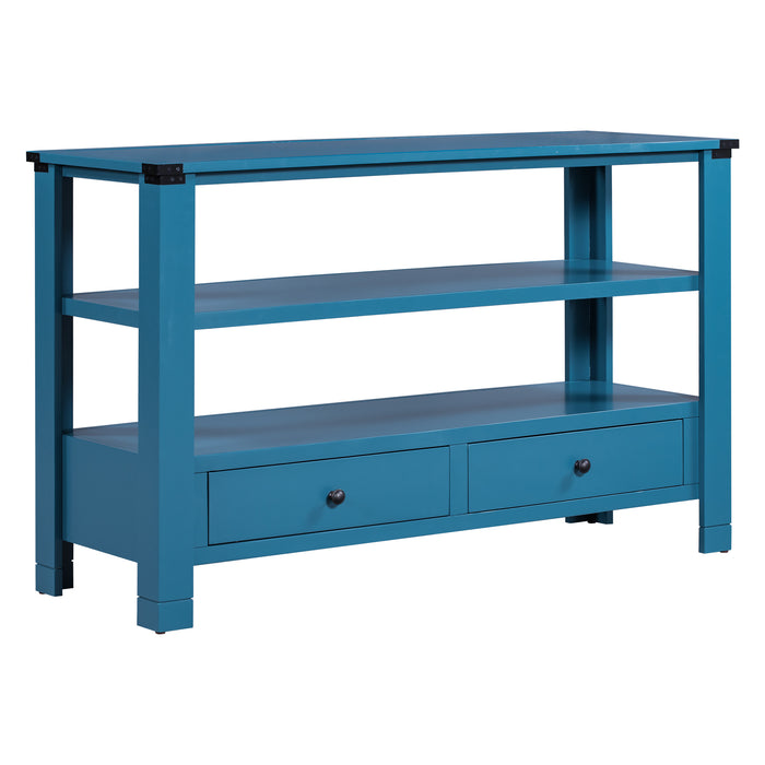 Modern Console Table for Living Room - Navy Blue