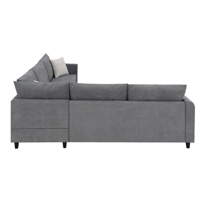 Modern  L Shape Sectional - Grey