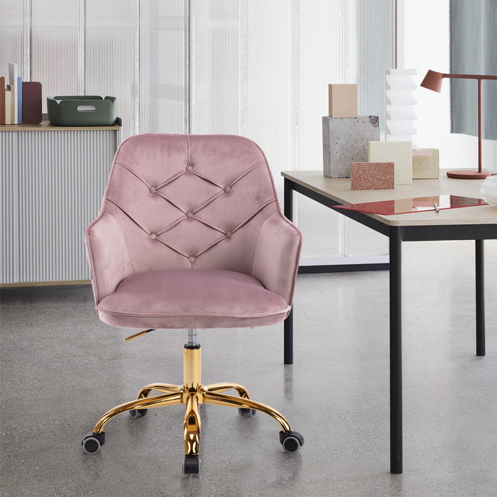  Modern Leisure Office Chair - Light Pink