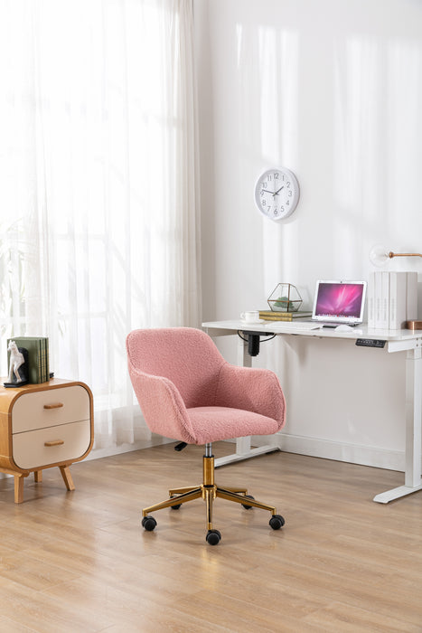 Modern Teddy Fabric Home Office Chair - Pink