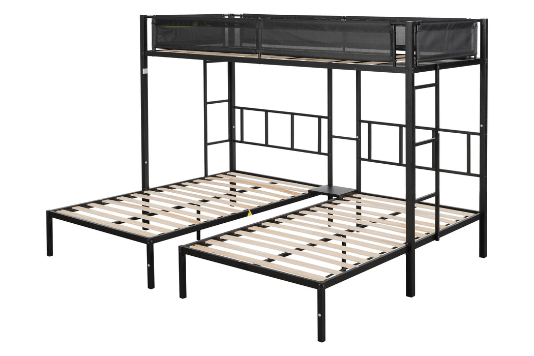 Triple twin bunk bed - Black