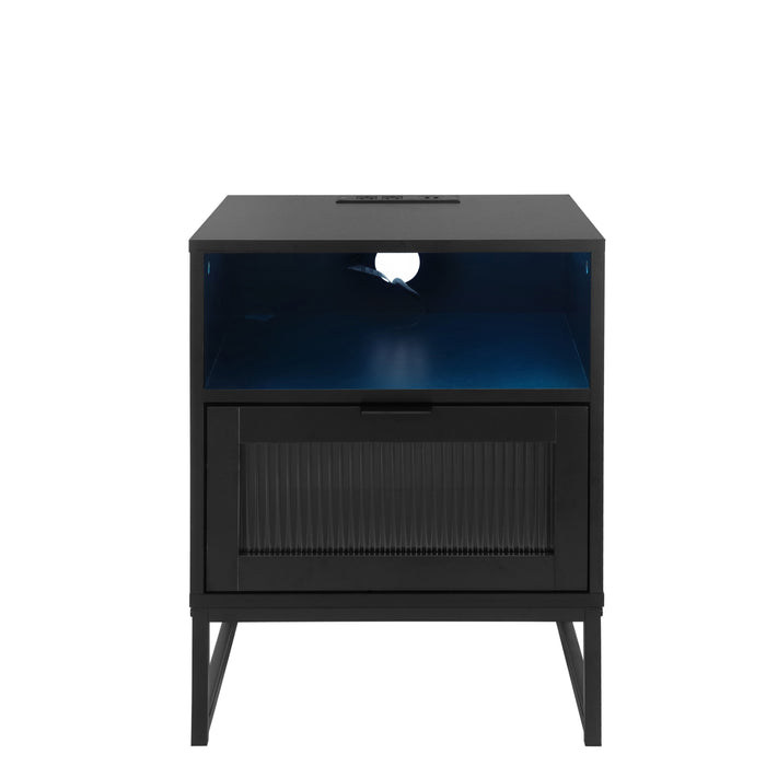 Nightstand with LED Lights