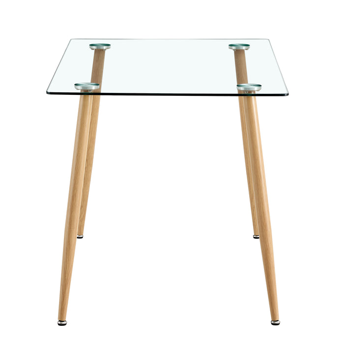 Modern Minimalist Rectangular Glass Dining Table