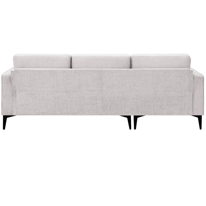 Convertible Sectional Sofa, Modern Chenille Fabric Sectional Sofa,  L-Shaped (2 Pillows)