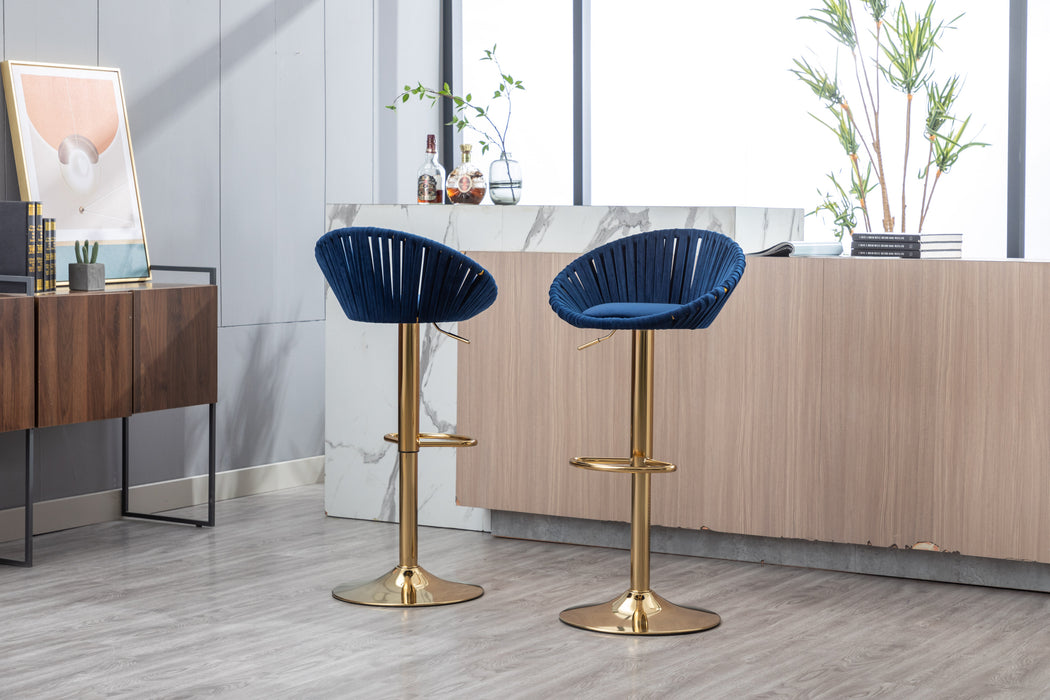 Velvet Bar Stools (Set of 2)