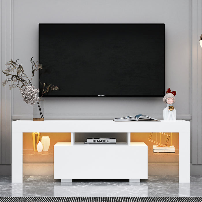 Entertainment TV Stand With LED Light