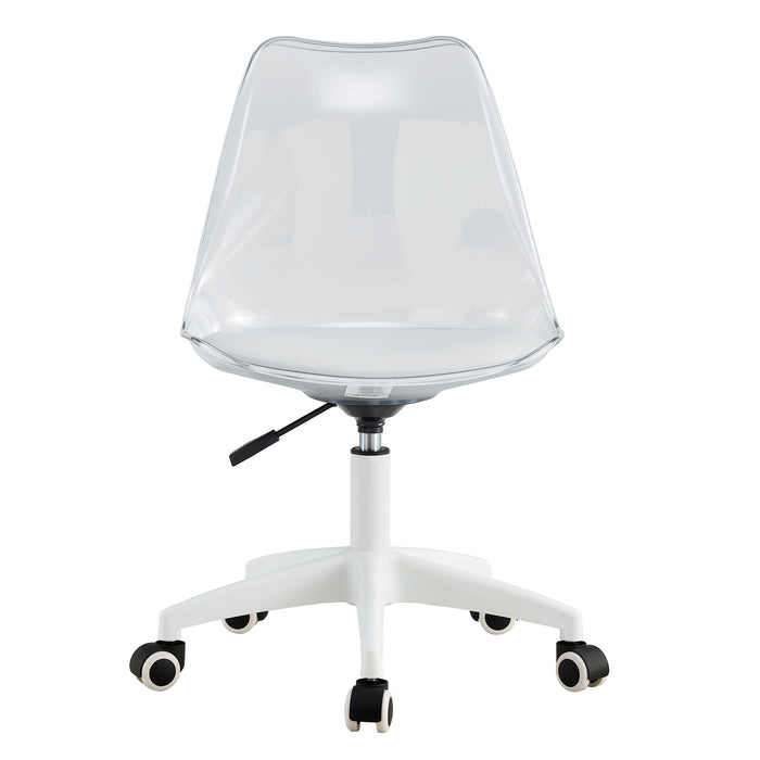 Modern Home Office Desk Chairs, Adjustable 360 °Swivel - Transparent Color