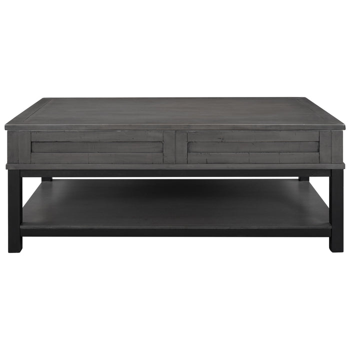 Lift Top Coffee Table with Inner Storage  Space and Shelf