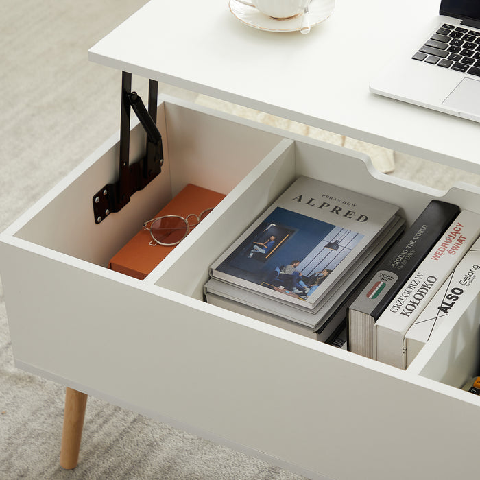 Lift Top Coffee table - white